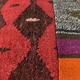 Vintage turkish kilim patchwork cushion cover , 40 x 40 cm