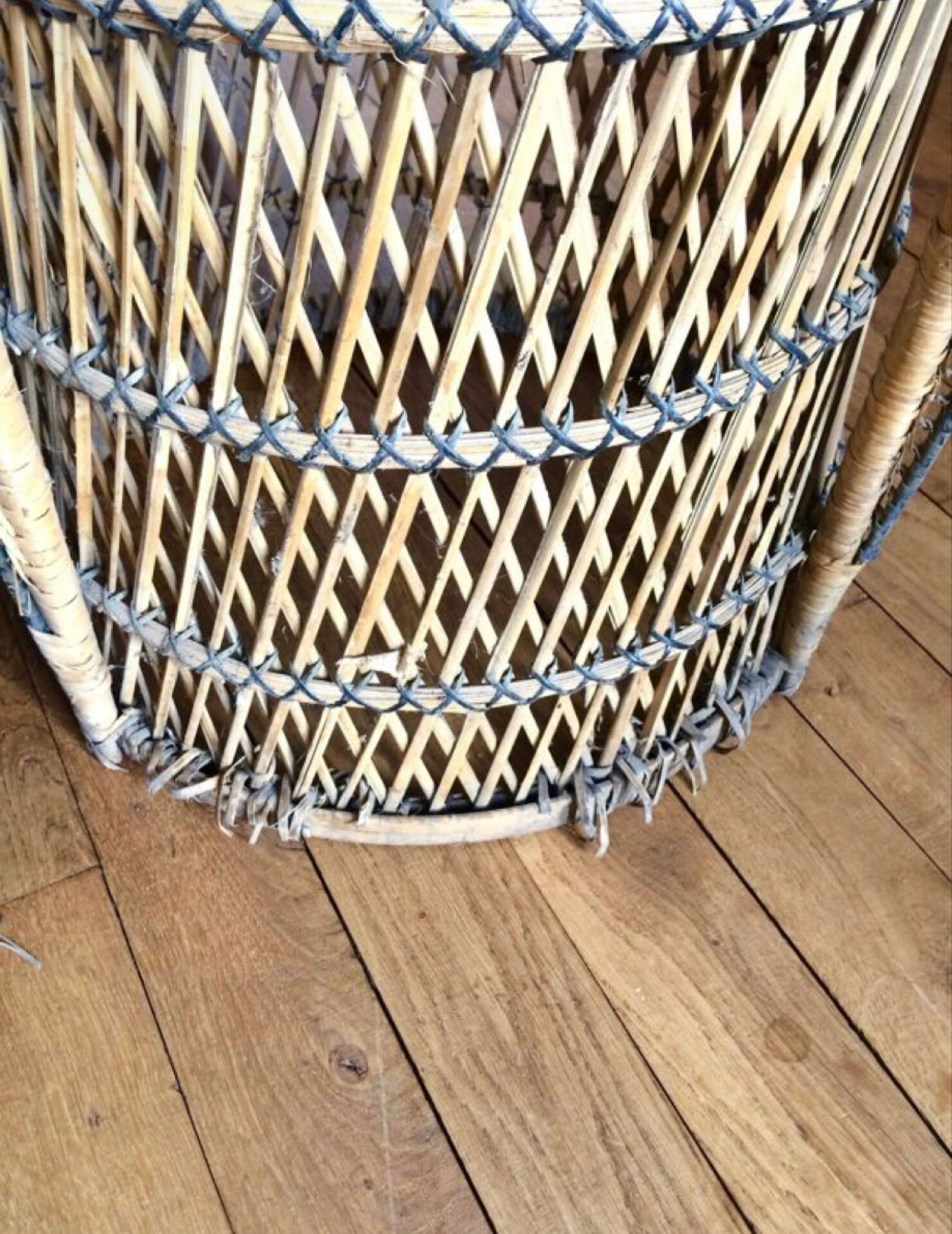 Vintage rattan and wicker bar with 2 stools – 1960s/70s