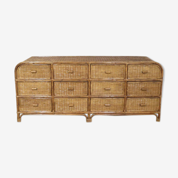 Buffet bamboo and rattan 1980