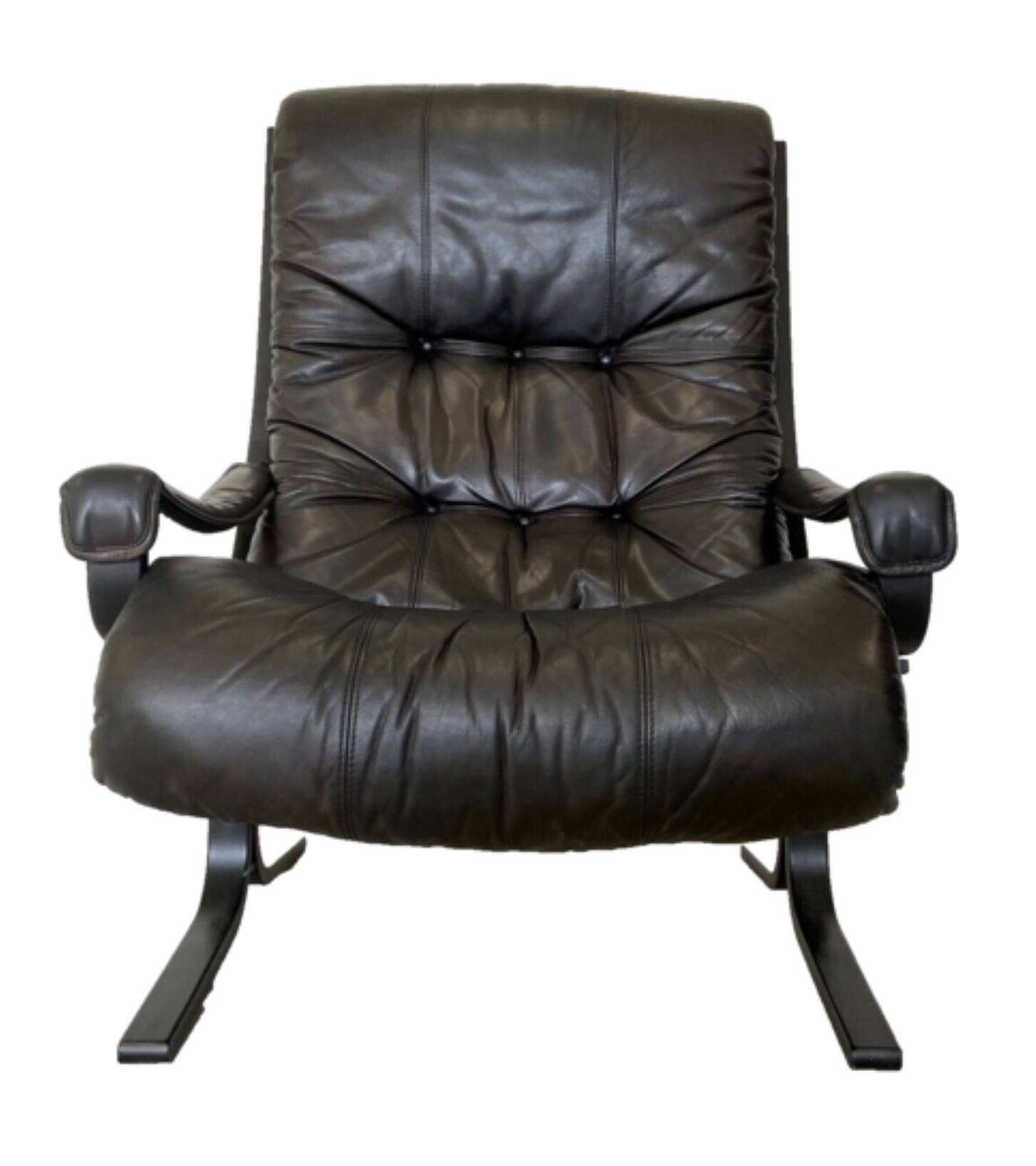 Vintage Mid Century Ingmar Relling Leather Lounge Chair