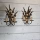 Pair of wheat ear wall lights from the 70s