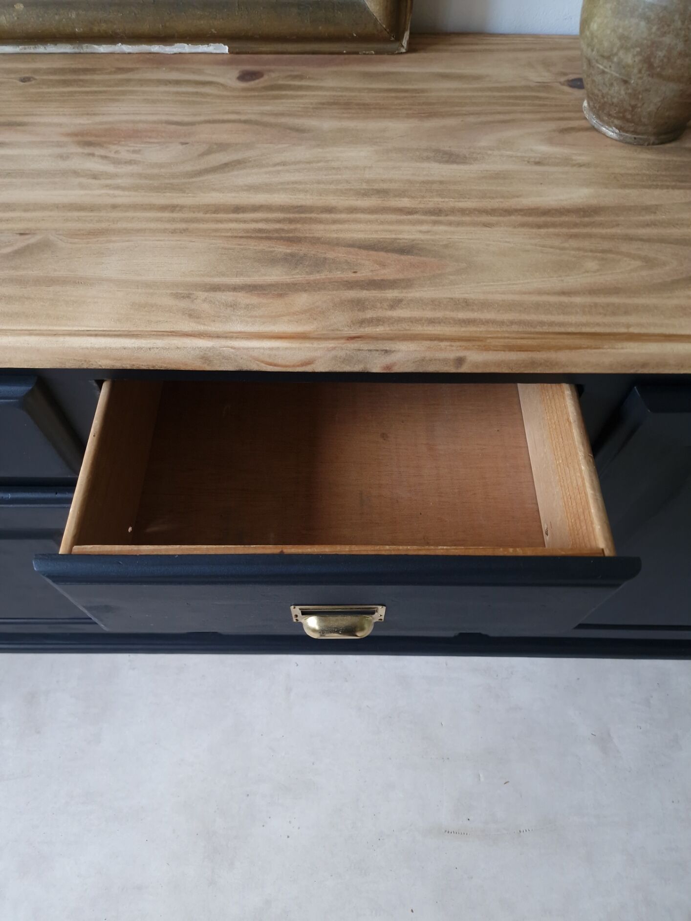 Black antique sideboard