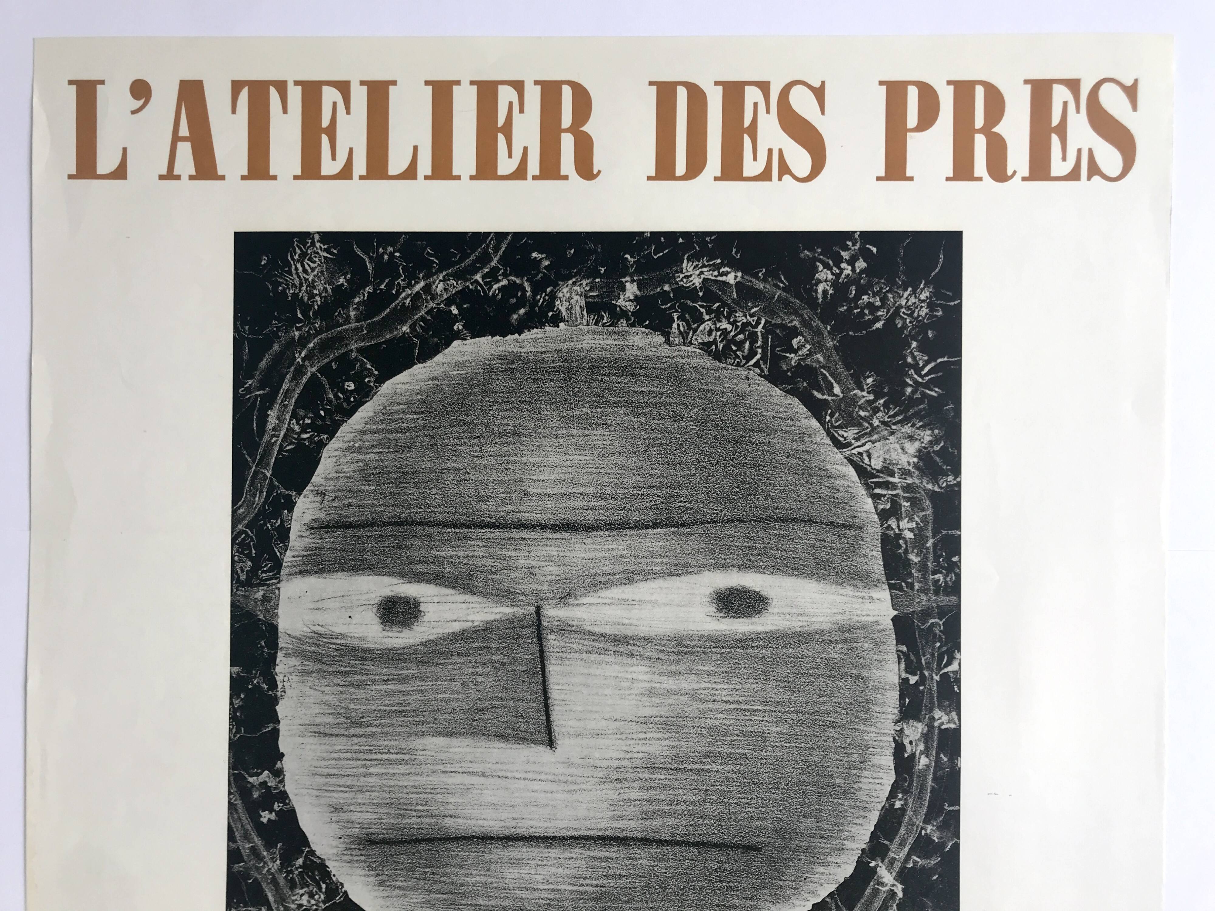 Toshio ashiba, l'atelier des prés, 1973. original lithograph poster