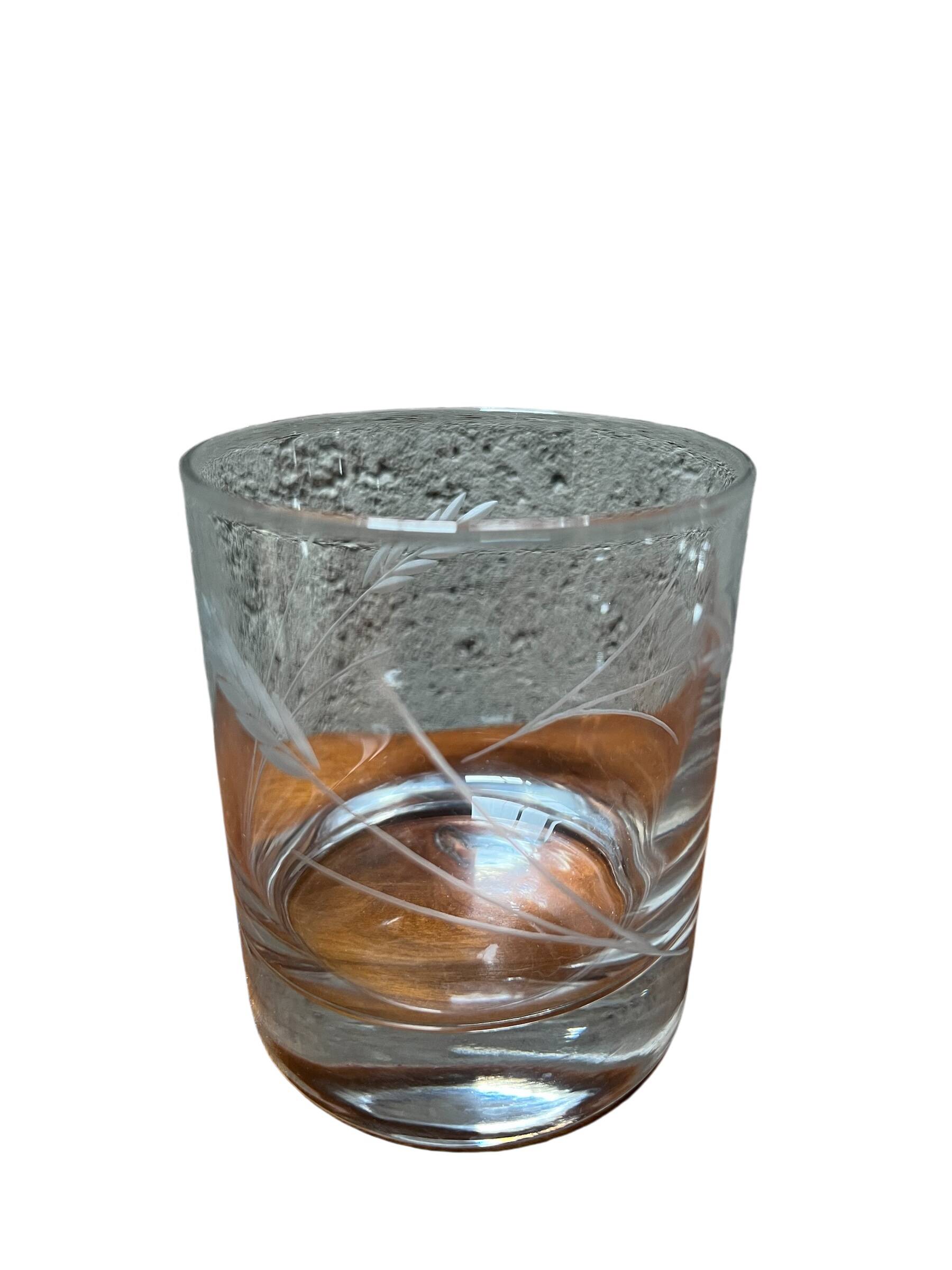 Set of six whiskey glasses