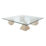 Table basse Metafora en travertin par Massimo & Lella Vignelli, Italie