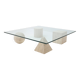 Metafora travertine coffee table by Massimo & Lella Vignelli, Italy