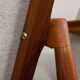 Pair of Kai Kristiansen Paperknife lounge chairs in teak and natural wool