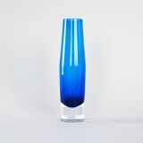 Cobalt glass vase, Danish design, 1960s, production: Denmark