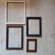 Set of 4 old rectangular frames