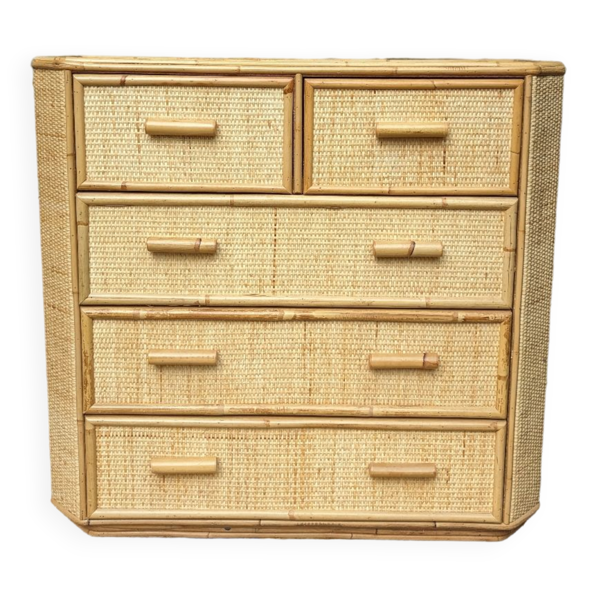 Rattan chest of drawers