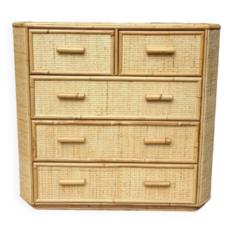 Commode en rotin