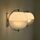 Set of 2 rare large globe wall lamps, 1960s Italy.