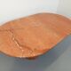 Vintage oval dining table in pink marble from the 70s 80s.