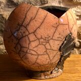 Raku heart ceramic