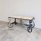 Coffee table in marble and wrought iron, Mediterranean spirit.