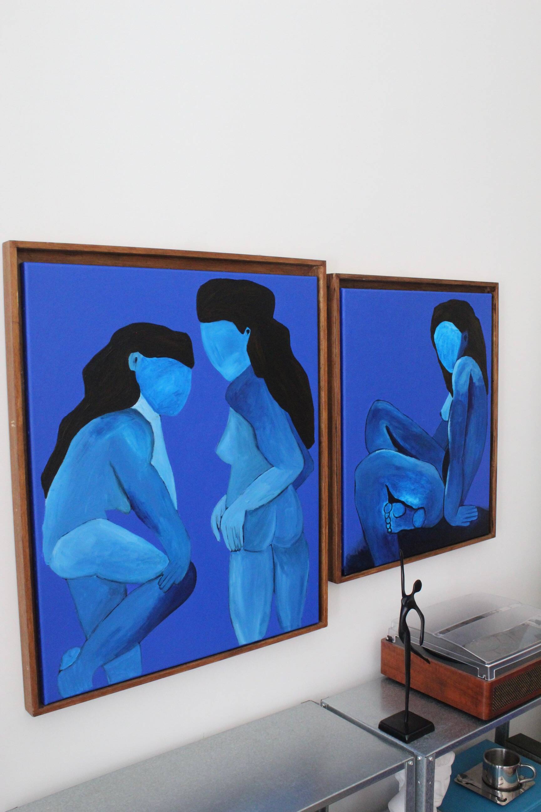 Femmes au bain de minuit ,toile unique par Bodasca