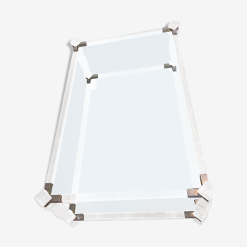 Table basse en verre et plexiglass