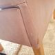 Pink faux leather bistro bench for 3 people