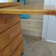 Vintage modernist desk - 5 drawers - shelf - 1950s - closure mechanism