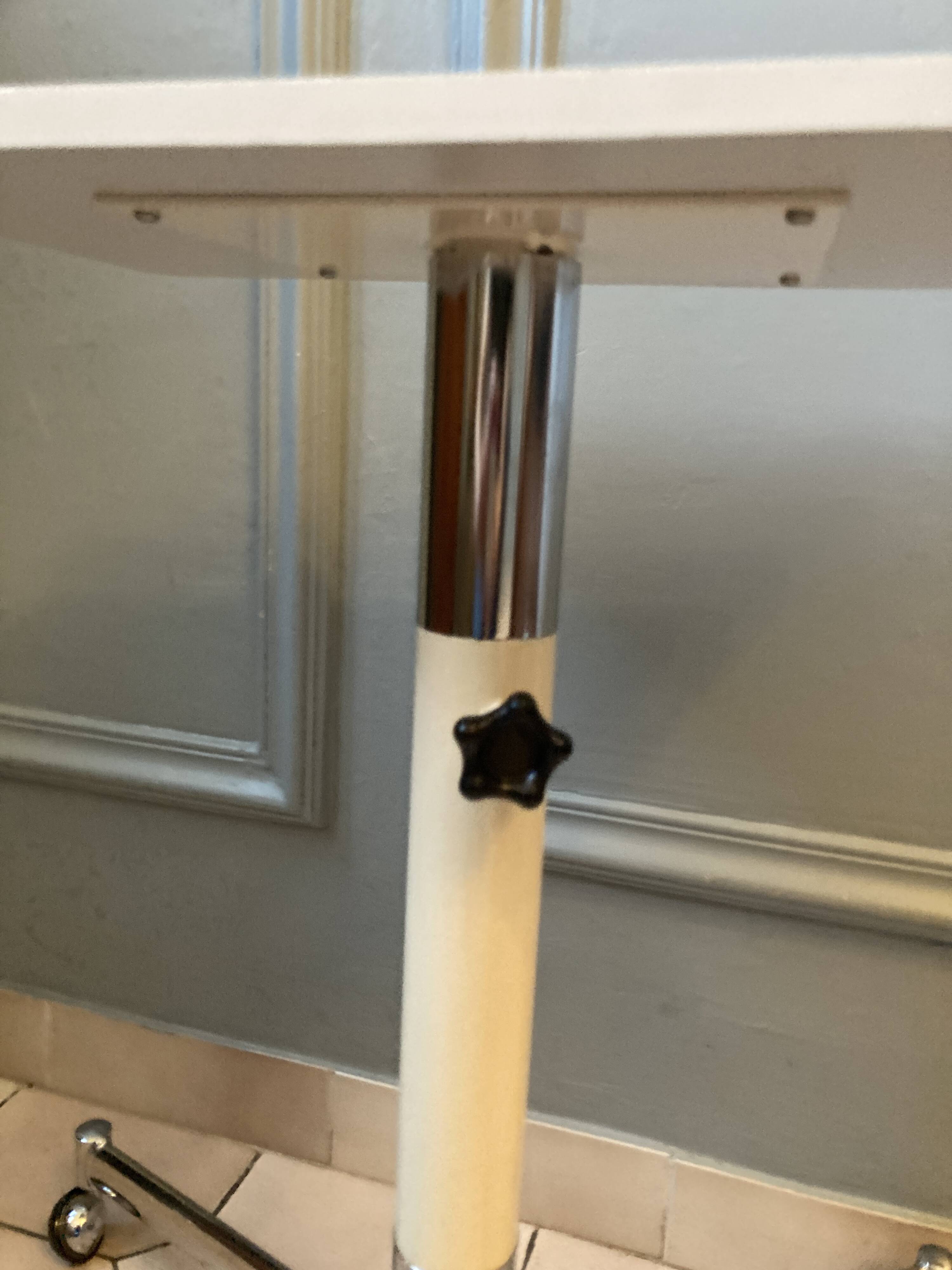 Side furniture with chrome wheels from the 60s