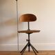 Set of 6 Antique Industrial Wooden and Metal Workshop Chairs