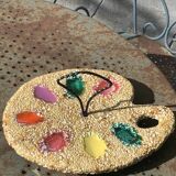 Vintage Vallauris ceramic cheese or charcuterie board or palette