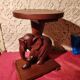 Bout de canapé éléphant, table d'appoint Art déco en bois