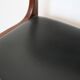 Series of 3 Scandinavian teak and skai chairs
