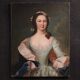 Antique 19th century portrait painting of a noblewoman