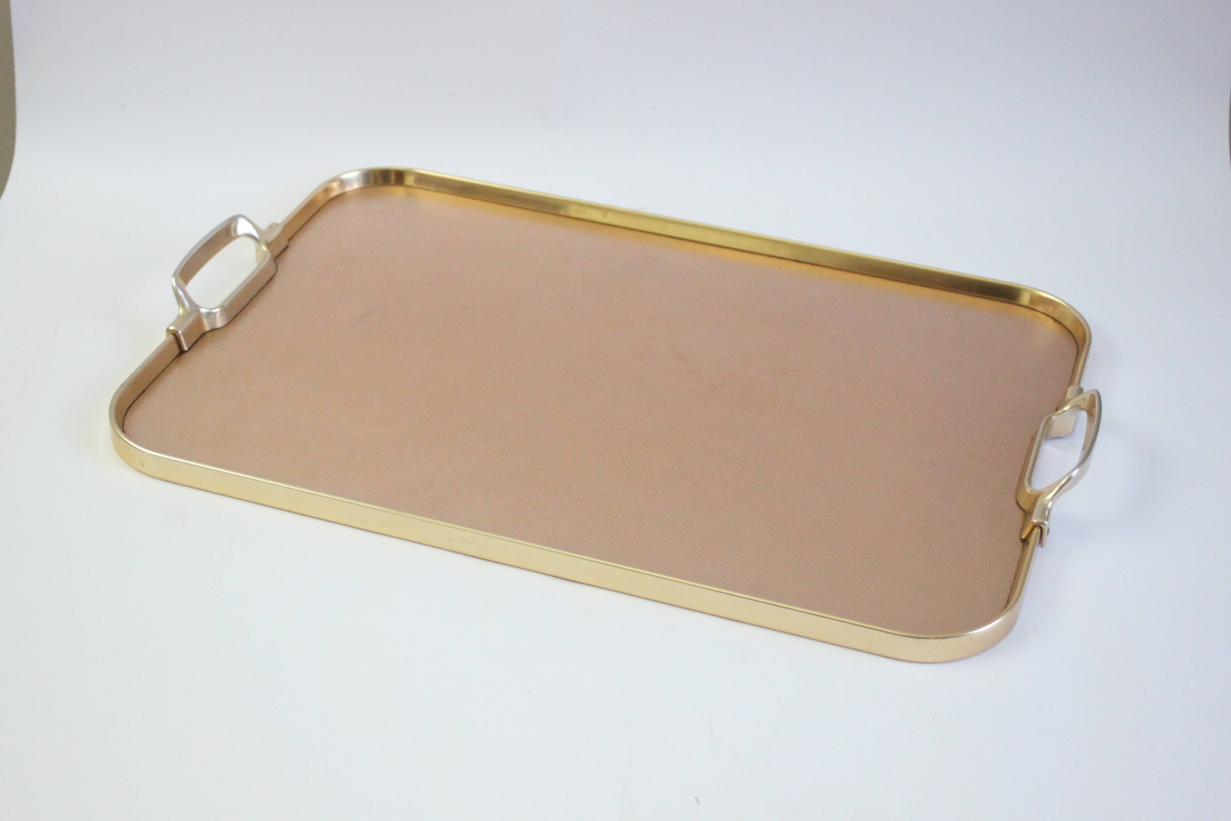 Kaymet Rose gold colored aluminum tray, UK 1970s