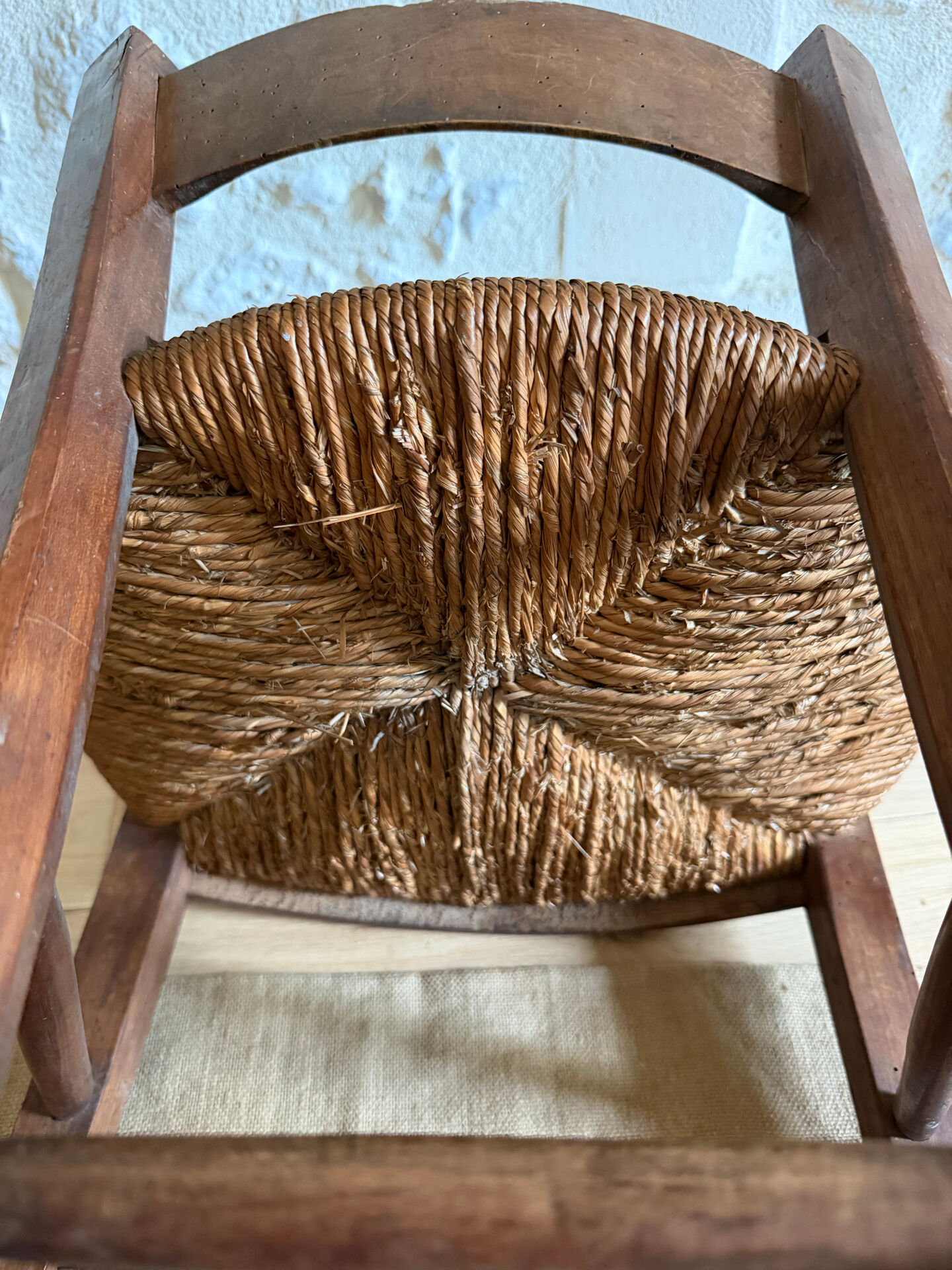 Old wooden country chair.