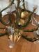 Gold and green crystal chandelier