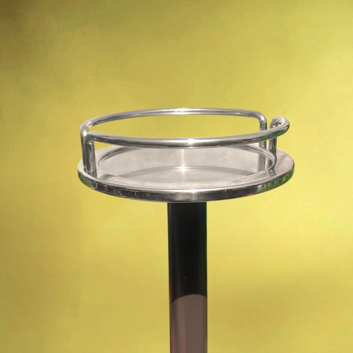 Ettore Sottsass bucket holder column for Alessi stainless steel 18/10 - Italian design