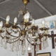 Lustre en bronze à pampilles