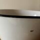 Large vintage basin in white enameled sheet metal