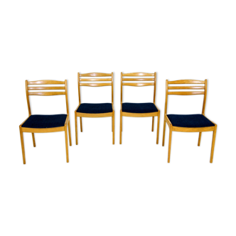 Set de 4 chaises chêne, Suède, 1960