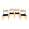 Set of 4 oak chairs, Sweden, 1960