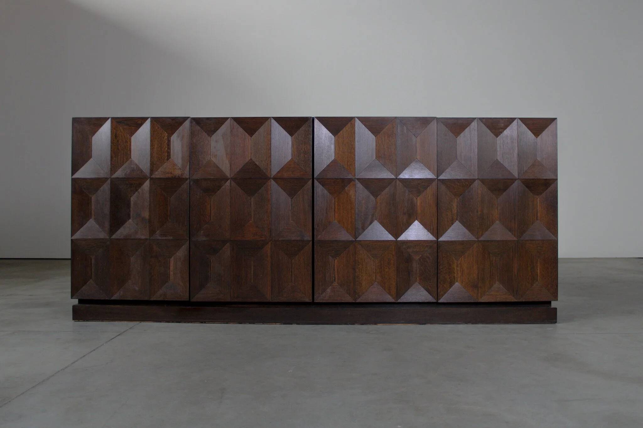 Diamond patterned sideboard - Belgium 1970s