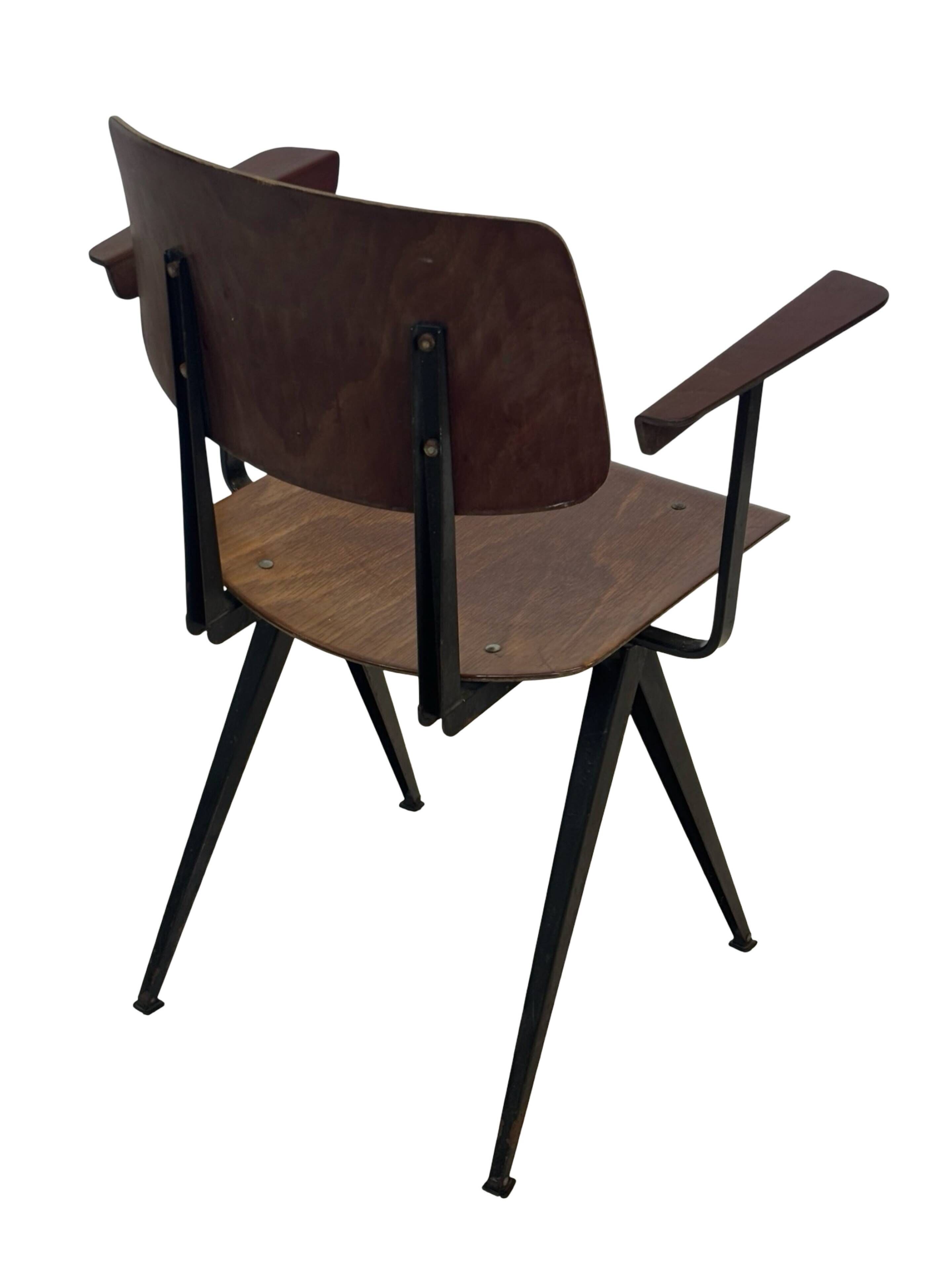 Vintage Galvanitas S16 chair with armrests, 1960 Netherlands Design