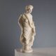 Sculpture of a Roman matron in white marble, Italy, 19th century.