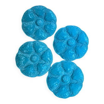 Gien oyster plates in slipware