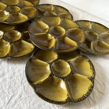 Vintage ceramic oyster plates from Gien