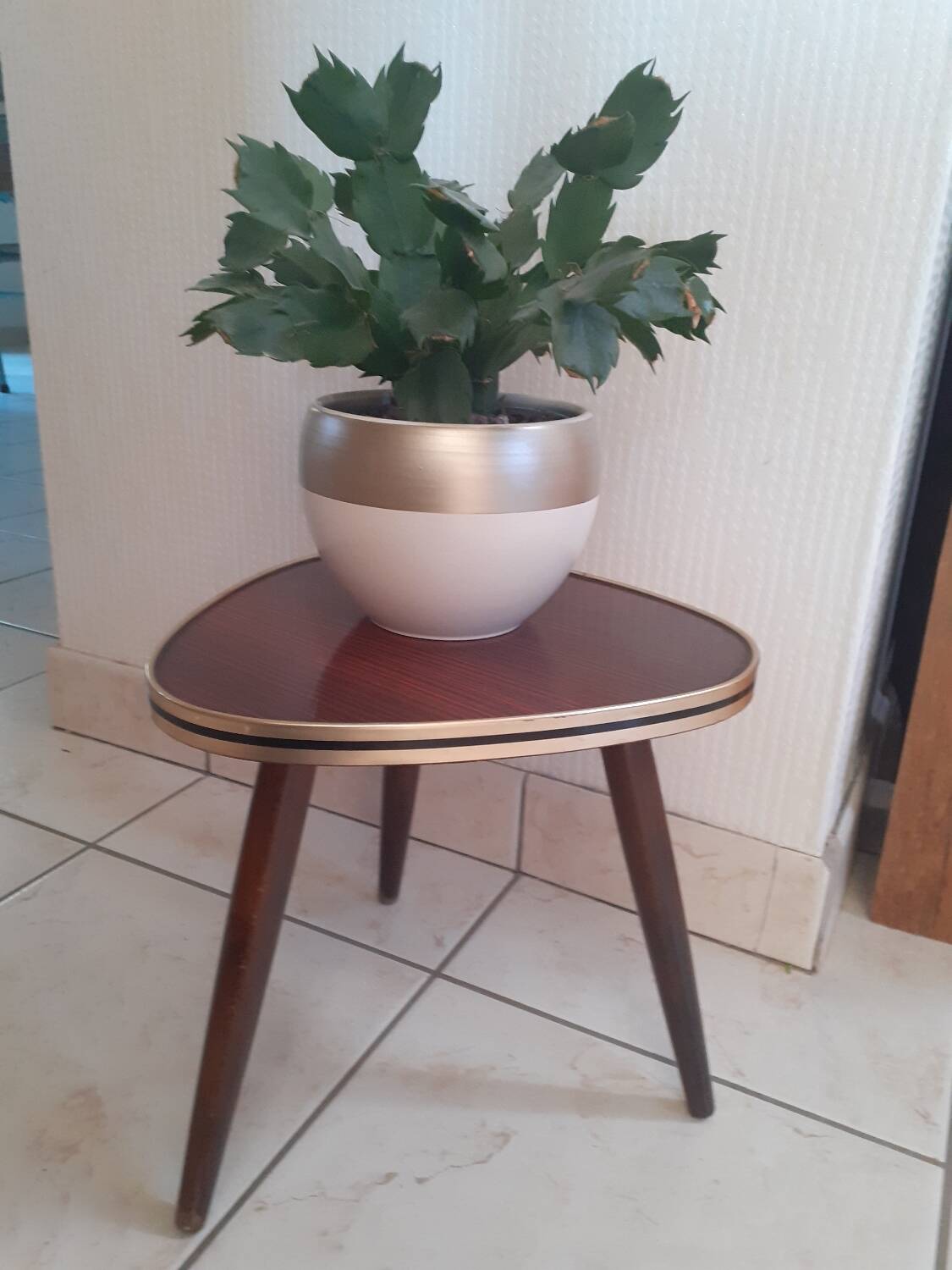 Formica tripod side table