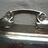 Presentation tray in silver metal