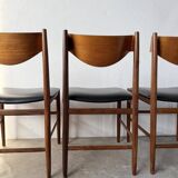 Set of 4 Italian chairs by Gianfranco Frattini.