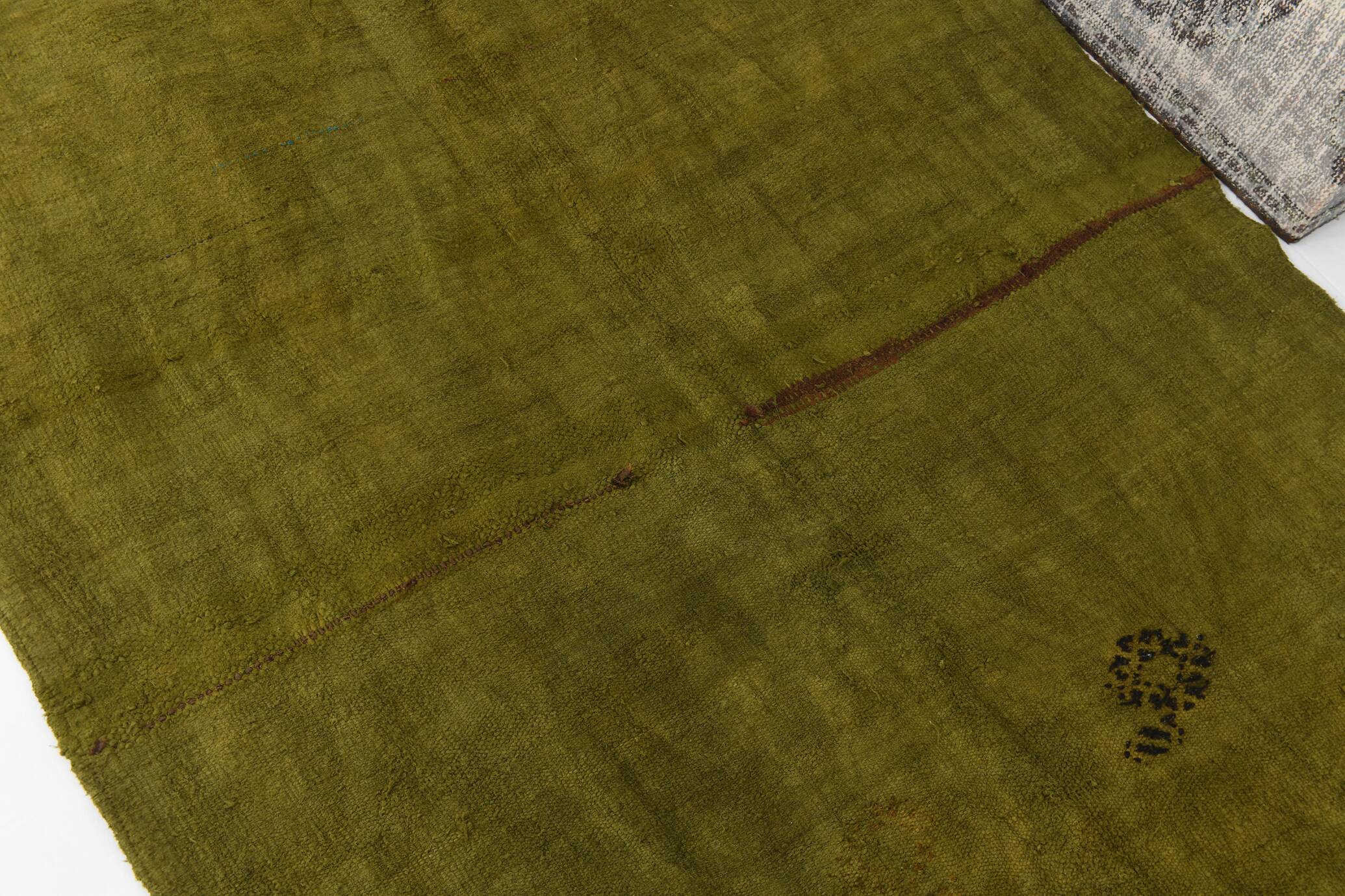 5x7 Shades Of Green Vintage Kilim Rug, 143x220Cm