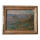 Peinture à l'huile de paysage impressionniste sur carton du début des années