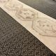 Vintage Handmade Muted Beige and Brown Long Hallway Runner