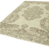 Handwoven anatolian beige rug 202 cm x 312 cm