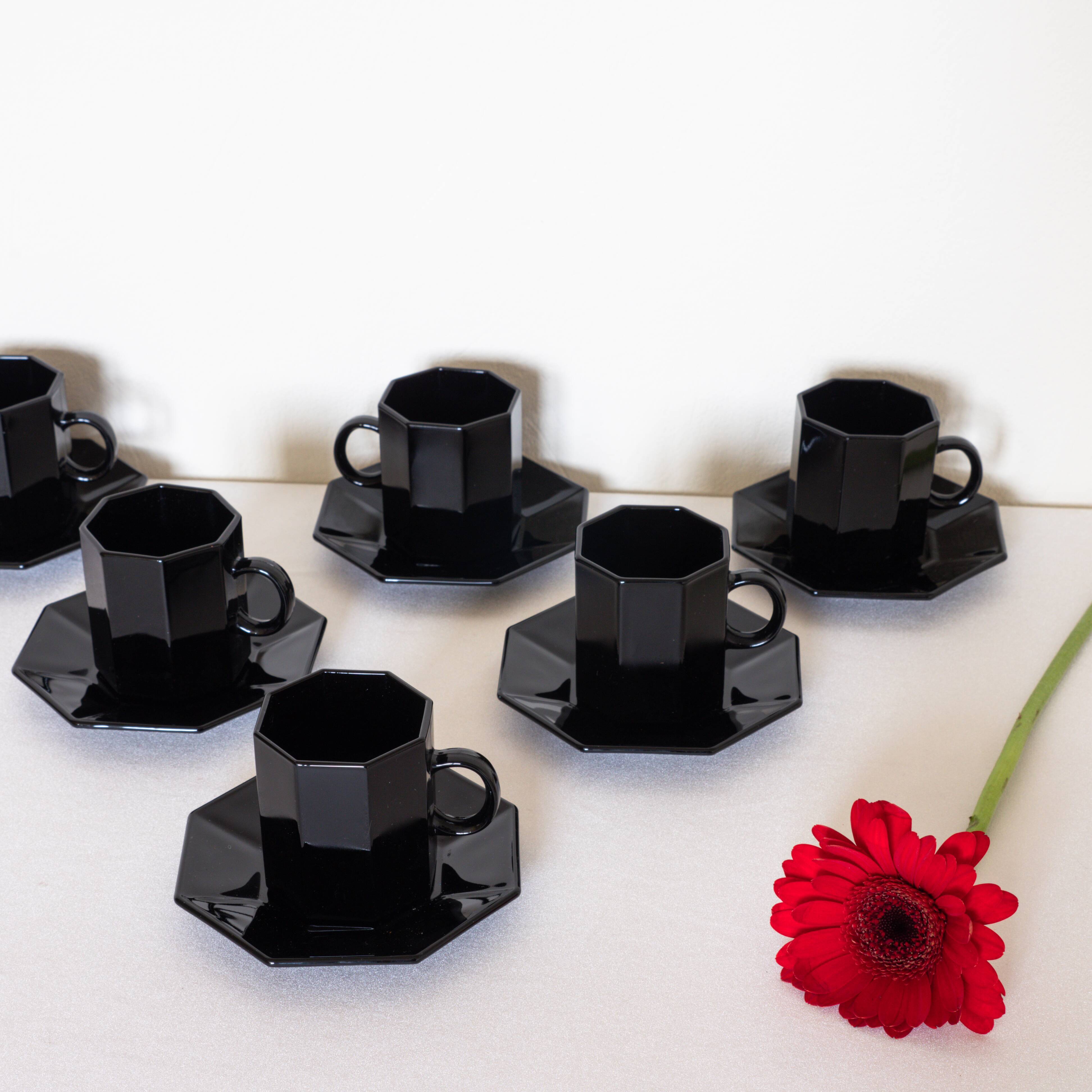 Coffee service octime black Arcoroc